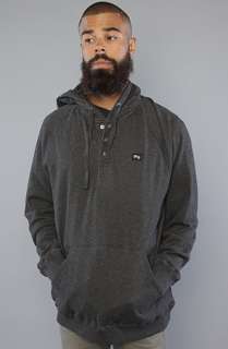 LRG Core Collection The Core Collection Hooded Henley in Black Heather 