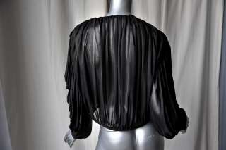 OMO NORMA KAMALI Black VINTAGE Top Blouse Shirt COUTURE  