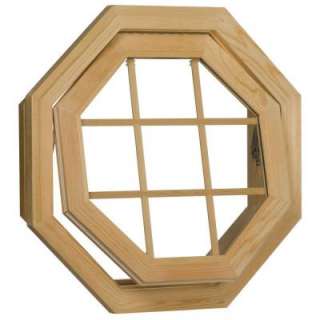 Century Wood Venting Octagon Windows, 24 In. X 24 In., Unfinished 