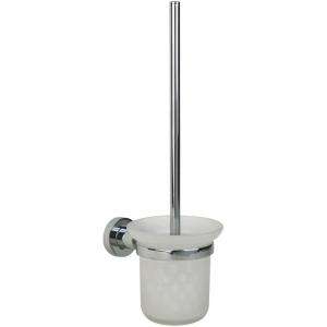   Brush Set Frosted Glass Holder in Chrome LO221 CHR 