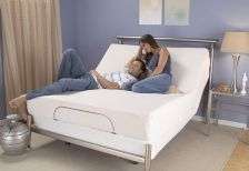   Silhouette adjustable bed. Remote, massage, warranty King mattress