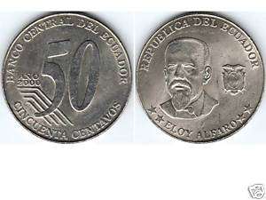 ECUADOR 50 CENTAVOS 2000  