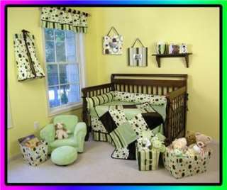Trend Lab GIGGLES Green Baby NURSERY Bedding 4 pc Set  