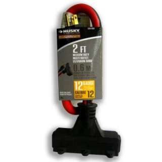   and Black 12/3 STW 3 Outlet Extension Cord AW62612 