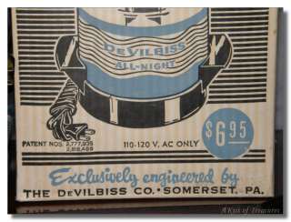 Vintage 1960s Devilbiss 145 Glass Medical Vaporizer  