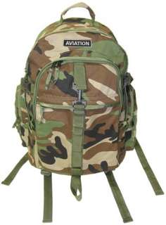 AVIATION Backpack Gym Bag Rucksack Military w/Patch 15C  