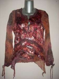 Stunning ALBERTO MAKALI Fall Winter Long Sleeve Top Shirt Size S Nice 
