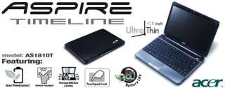 Acer Aspire Timeline AS1810T 8638 Notebook PC   Intel Core 2 Duo ULV 