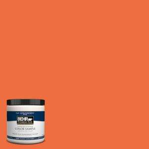 BEHR Premium Plus 8 oz. Aurora Orange Interior/Exterior Paint Tester 