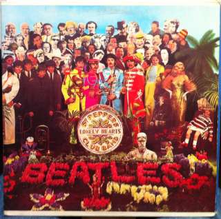 THE BEATLES sgt peppers LP VG SMAS 2653 3rd Puprle lbl w/Insert & Orig 