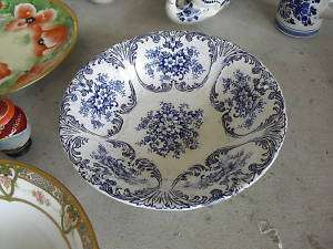 Vintage Meissen Germany Blue Print Fruit Bowl LOOK  