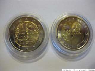 5x 2 Euro Sondermünzen in Münzkapseln  