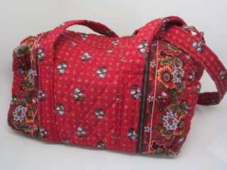 Vera Bradley Retired PRIVINCIAL RED Mini Duffel Bag Handbag Purse 