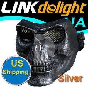 HOT Army Outdoor Protective Full Face Death Skull Bone Mask Fast US 