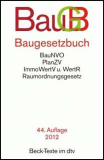 BAUGESETZBUCH BauGB 43. Auflage Oktober 2011 3423050187  