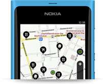 Die Nokia Navigation bietet sowohl 2D  als auch 3D Kartenansichten 