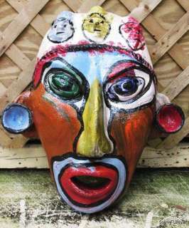 Listed Artist Peter Keil HUGE Painted Mask Painting Signed NR  