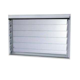 Aluminum Jalousie Utility Louver Window (6 Slat) 36 in. x 24 in. White 