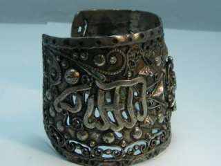 NANAS Antique Etruscan Byzantine Sterling Silver Cuff Bracelet AMAZING 