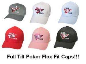 NEW FULL TILT POKER SMALL/MED FLEXFIT CAP HAT ANY COLOR  