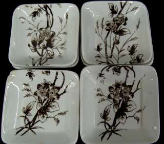 Set 10 Aesthetic Transferware Staffordshire Butter Pats  