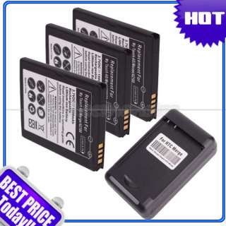 3X New Battery +Charger for HTC Mytouch 4G/Thunderbolt  
