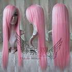 New Fashion Long Light Pink Cosplay Straight Wig +cap+gift