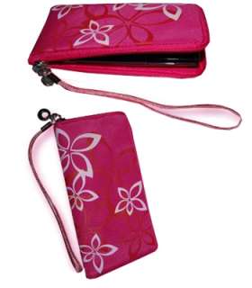 Sony Ericsson Xperia Ray   Reißverschluss Tasche   pink Blumen 2 
