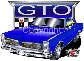 1967 PONTIAC GTO MUSCLE CAR T SHIRT #9427 NWT  