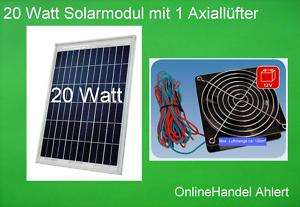 20 Watt Solarlüfter Solar Axial Lüfter Solarventilator  