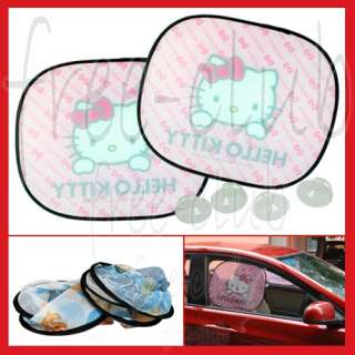 Pink Hello Kitty Foldable Car Window Sun Shade Shield  
