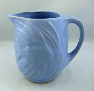 Angel Fish Motif Embossed Pitcher NELSON MCCOY USA 1935  
