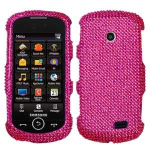 Hot Pink Crystal Bling Hard Case Cover Samsung Solstice II SGH A817