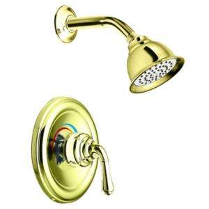 MOEN Monticello 1 Handle Shower Faucet Trim Kit in Polished Brass 