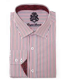 English Laundry Long Sleeve Striped Shirt, Red  