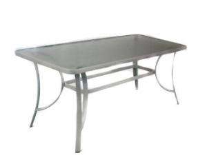 Glastisch aus Aluminium Gartentisch Tisch 150x97x72cm  