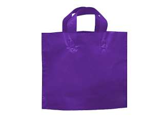 PURPLE frosted STUDIO shopping bags 250 PICCOLO 12X10X4  