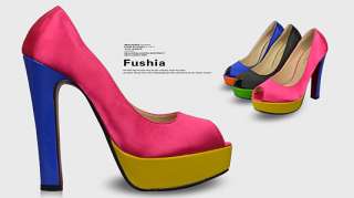 Fancy Womens Shoes New Classic Platforms High Heels Pumps Multi 