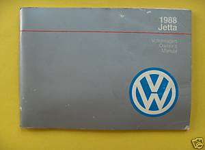 Jetta 88 1988 VW Owners Owners Manual +++100s more  