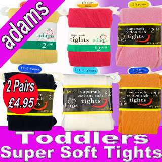 PAIRS ADAMS GIRLS / TODDLERS / SUPER SOFT TIGHTS  