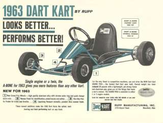 Vintage 1963 Rupp Dart Kart A Bone Go Kart Brochure  