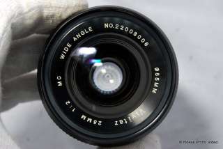 Olympus Vivitar 28mm f2 lens OM manual focus wide angle f2.0  