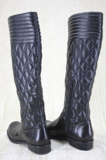 Stuart Weitzman Clute Black Quilted Leather boots Size 5 $575 New Knee 