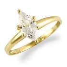 14k White Gold Round CZ Engagement Solitaire Ring items in 