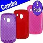Accessories for LG500G cell phone Gel colors case cover Purple + Red 