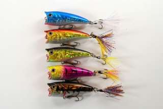 Holographic 2.4 Bass Trout Topwater Fishing Lure Bait  
