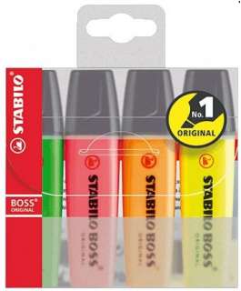 Stabilo BOSS ORIGINAL Textmarker alle Farben & Etuis  