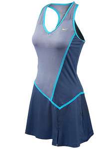 NIKE MARIA SHARAPOVA RIVAL KNIT TENNIS DRESS DUSK BLUE S/M NWT 425961 