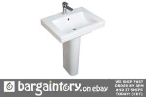 Villeroy & Boch pedestal bathroom sink bisquit 5A0623P8  