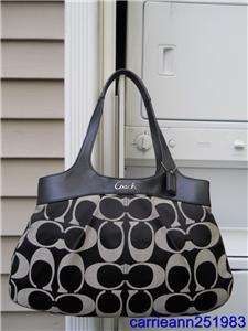   Black & White Signature Sateen LEXI Carryall Handbag 18828 $398  